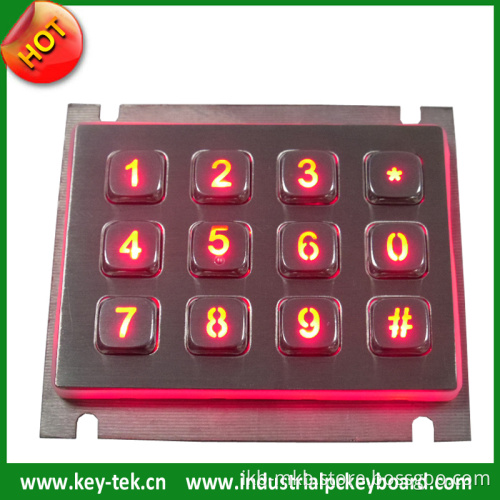 12 Keys Simple DOT Matrix Keypad with Backlight (K-TEK-A68KP-AC-BL)